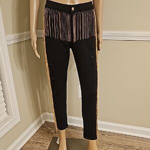 Hot & Delicious Black and Gold Cropped Jumpsuit